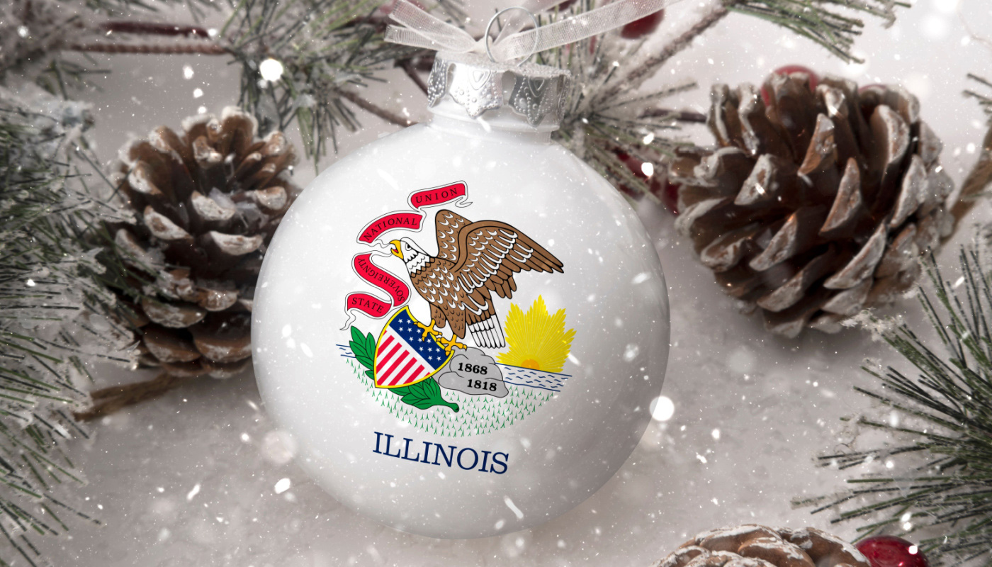 Holiday-themed instant-win tickets from the Illinois Lottery