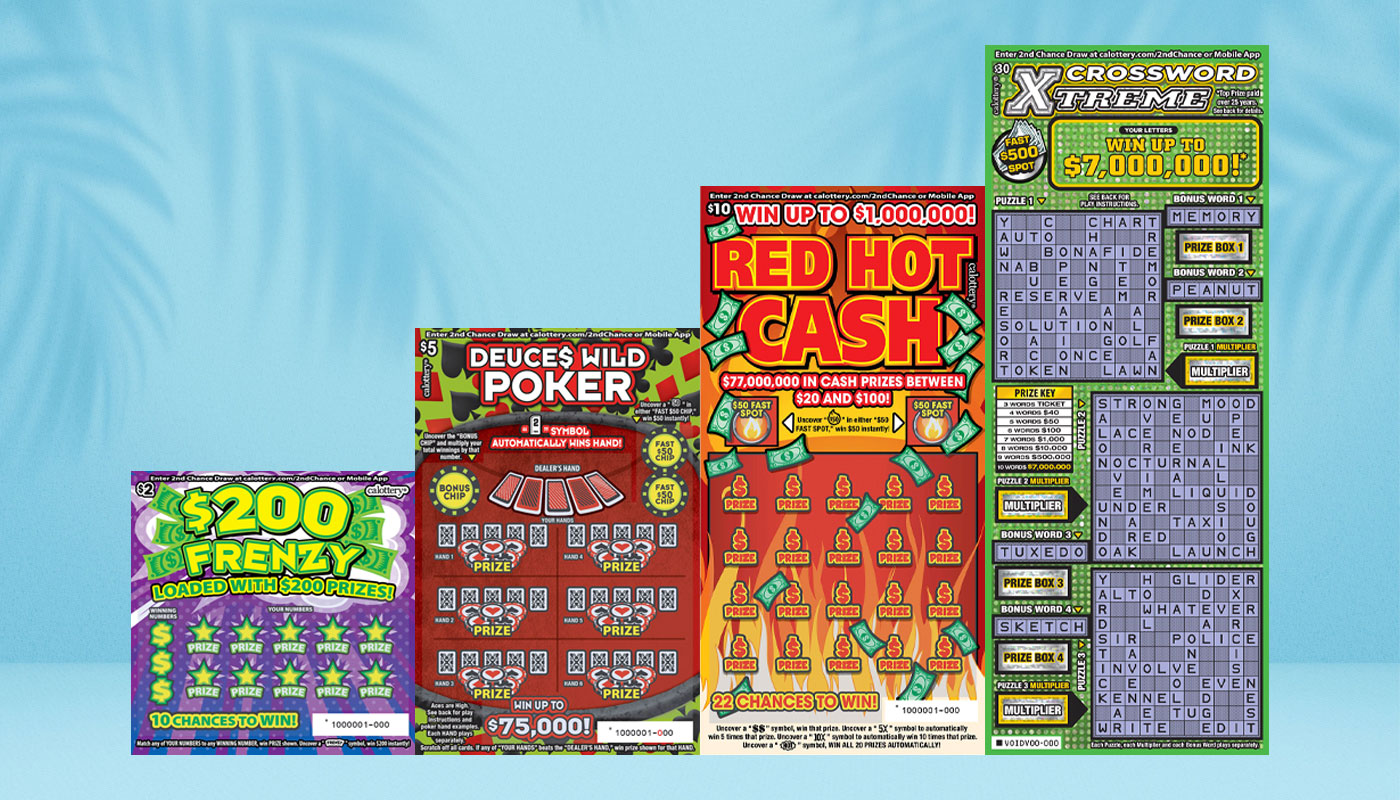 California Lottery introduces four new scratchers in January