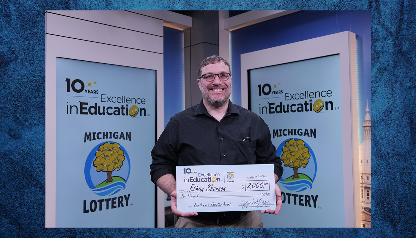 A teacher from Bay County wins Michigan Lottery's Excellence in Education award