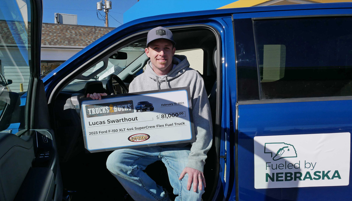 A Nebraska Lottery player won a new 2023 Ford F-150 truck