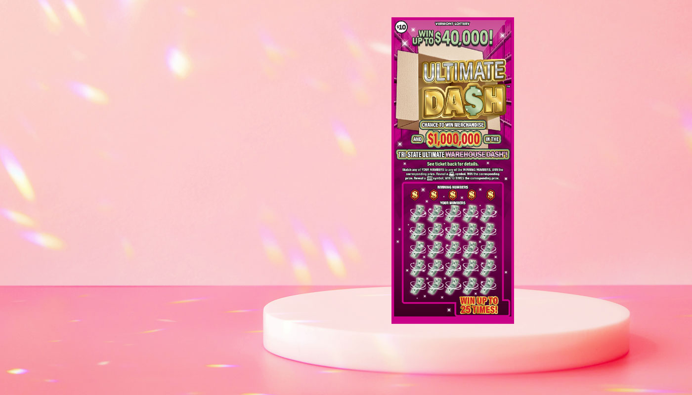 Vermont Lottery is participating in the Tri-State Ultimate Cash Dash game