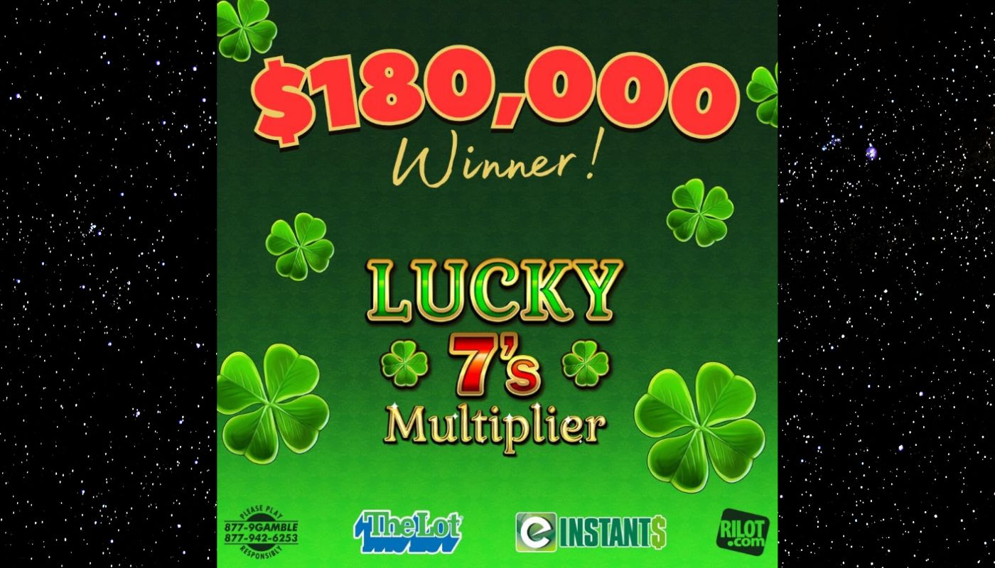 The luck continues: Rhode Island Lottery player wins $180,000 on eInstant game