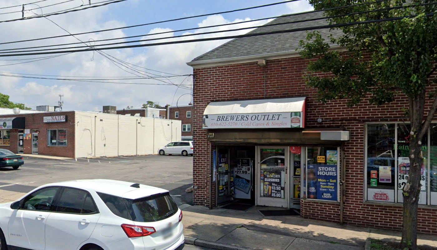 Brewers Outlet on 535 Church Lane in Yeadon, Pennsylvania, where the winning Cash 5 ticket was sold.