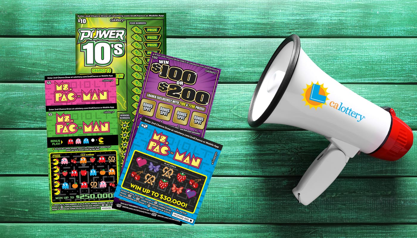 California Lottery introduces four new scratch-off games and second chance drawing for April