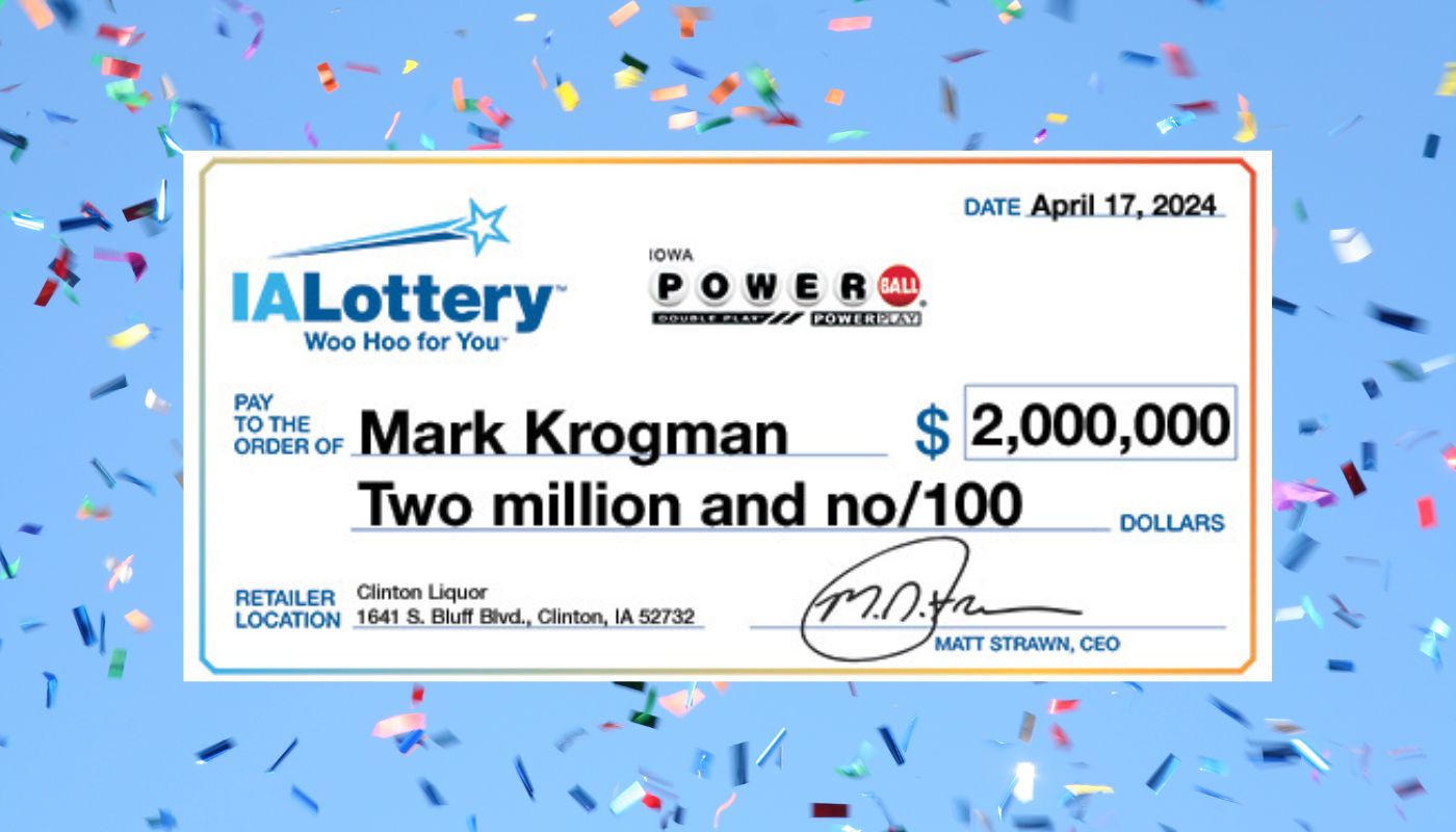 Iowa man felt shock and joy after winning $2 million in Powerball