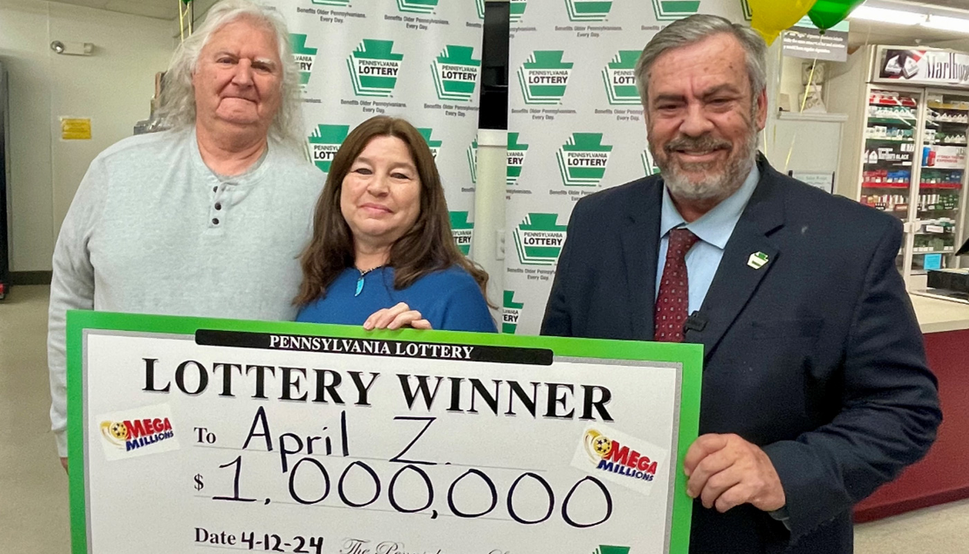 Pennsylvania Lottery winner receives a $1 million Mega Millions check today