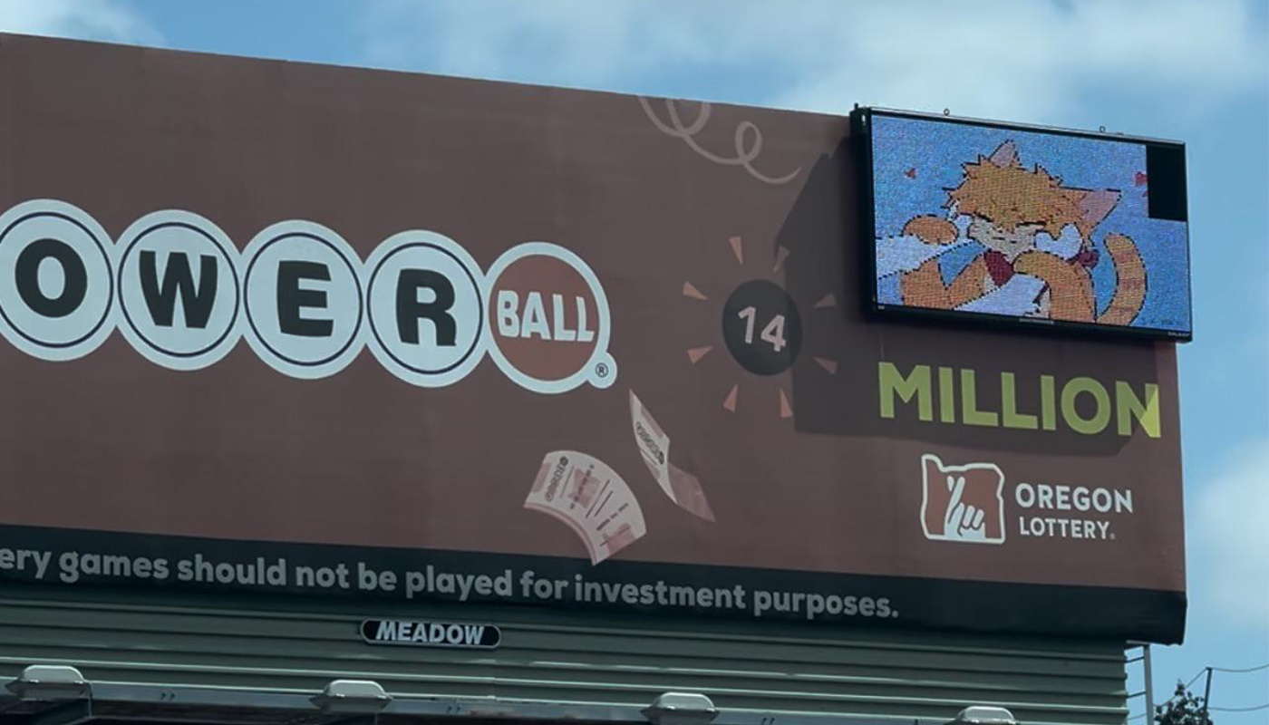 Cat-tastrophe: Oregon Lottery billboards hijacked by cat animations