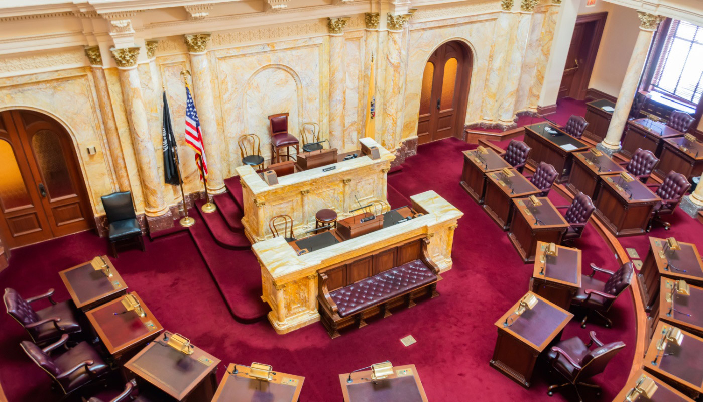 The New Jersey Senate Chambers.