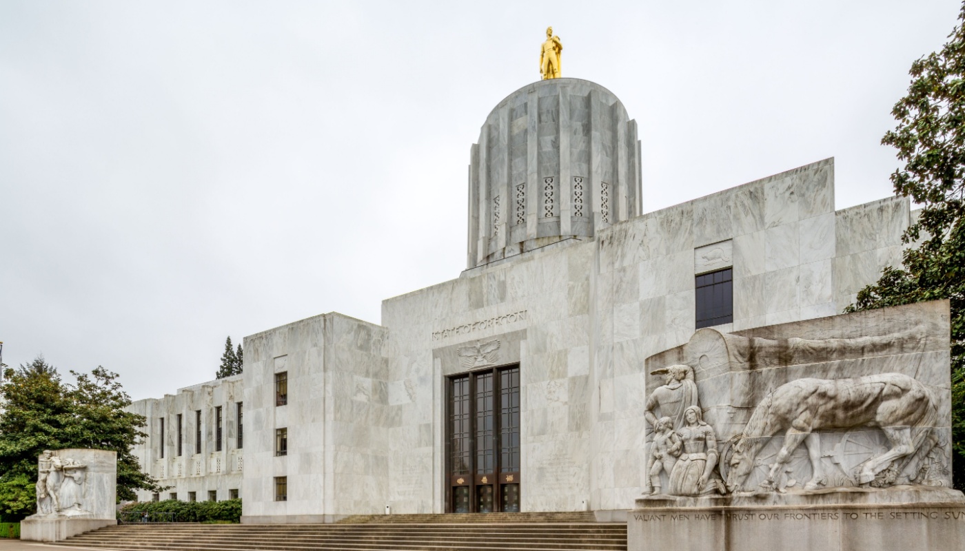 The Oregon State Capitol building.