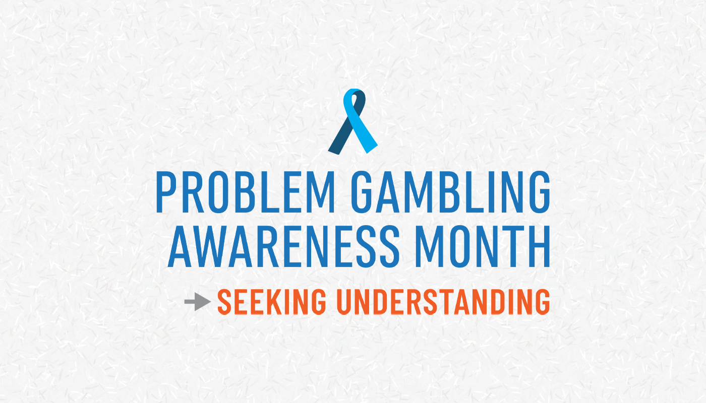 The 2025 Problem Gambling Awareness Month logo on a white background.