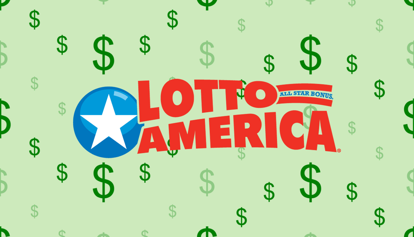 The Lotto America logo over a green background with dollar signs.