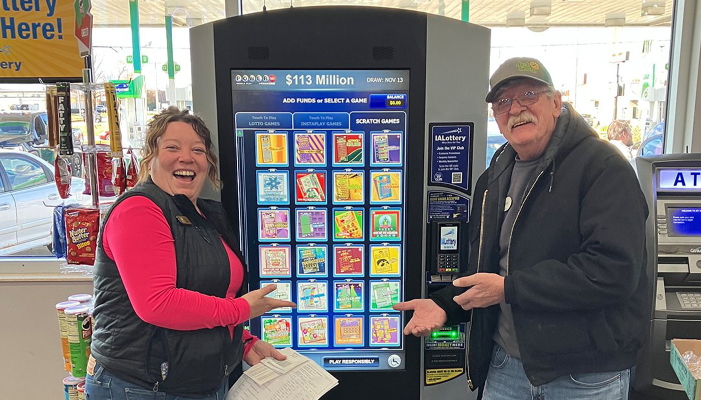 The Iowa Lottery rolling out the previous batch of lottery machines on November 21, 2024.