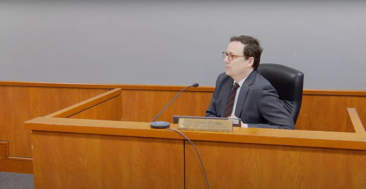 Ryan Mindell at the Tuesday, March 4, 2025, Texas Lottery Commission Meeting.