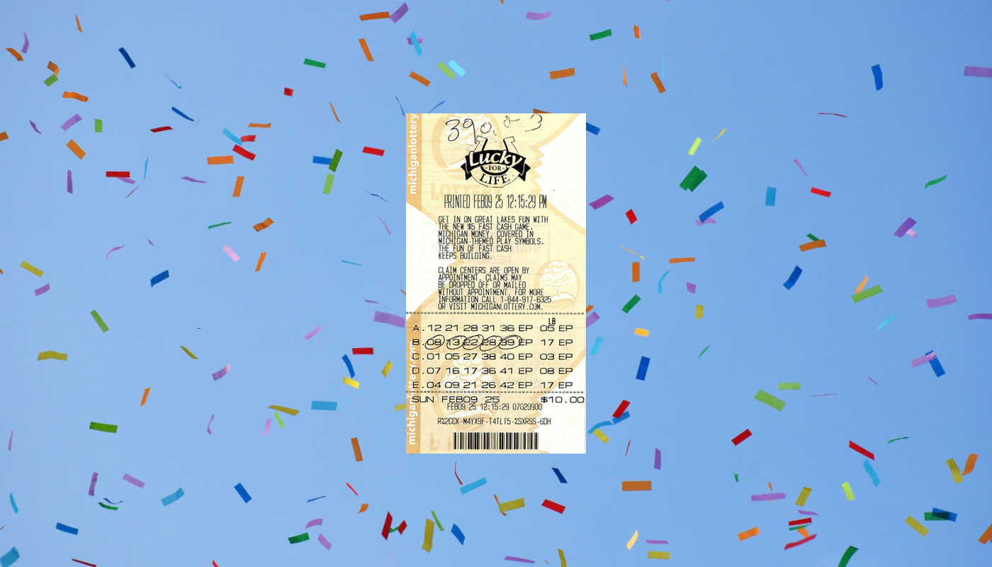 Lottery winner's ticket had a doodle and a $25K a year for life prize