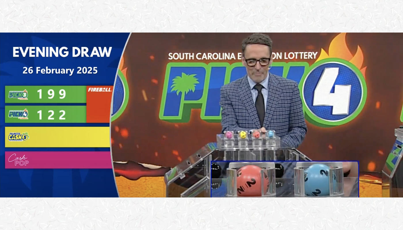 South Carolina evening draw for February 26, 2025.