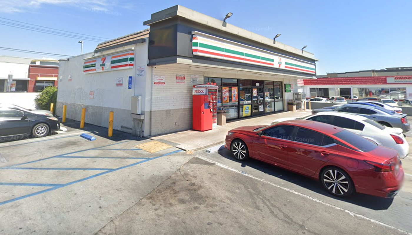 The 7-eleven located at 8960 Woodman Ave, Arleta, California.