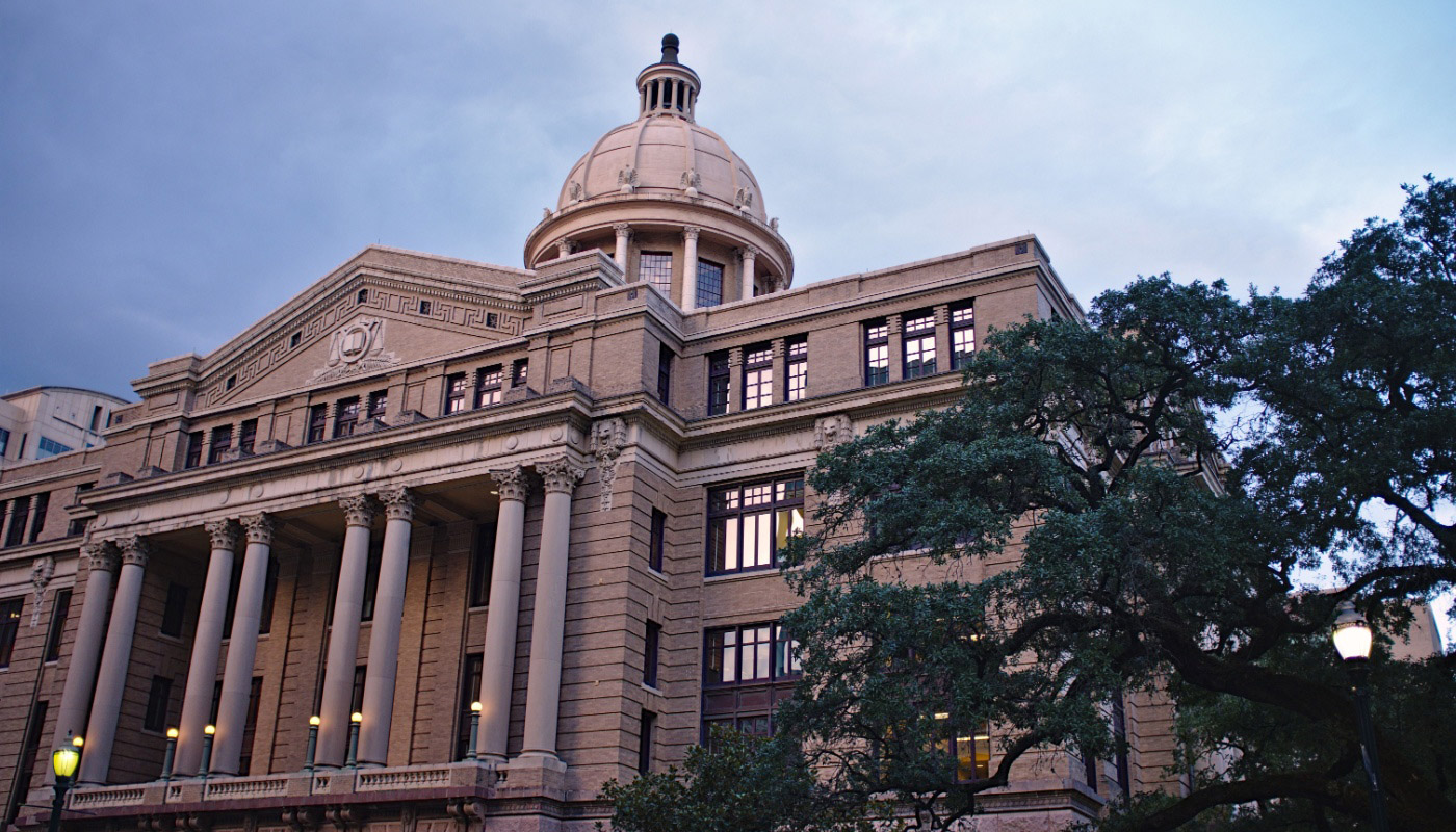 The Harris County Court House.