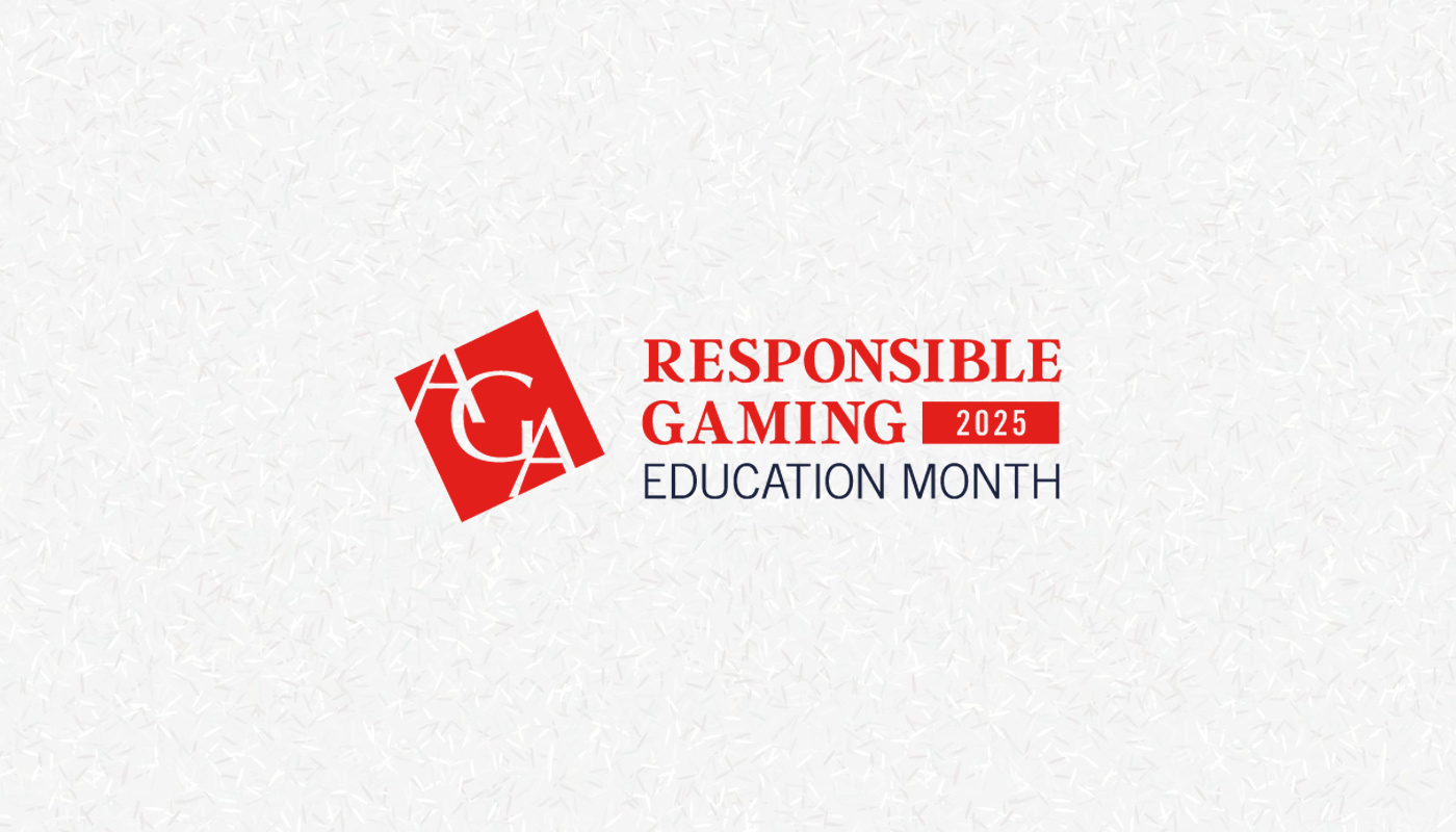 The Responsible Gaming Education Month 2025 logo over a white background.