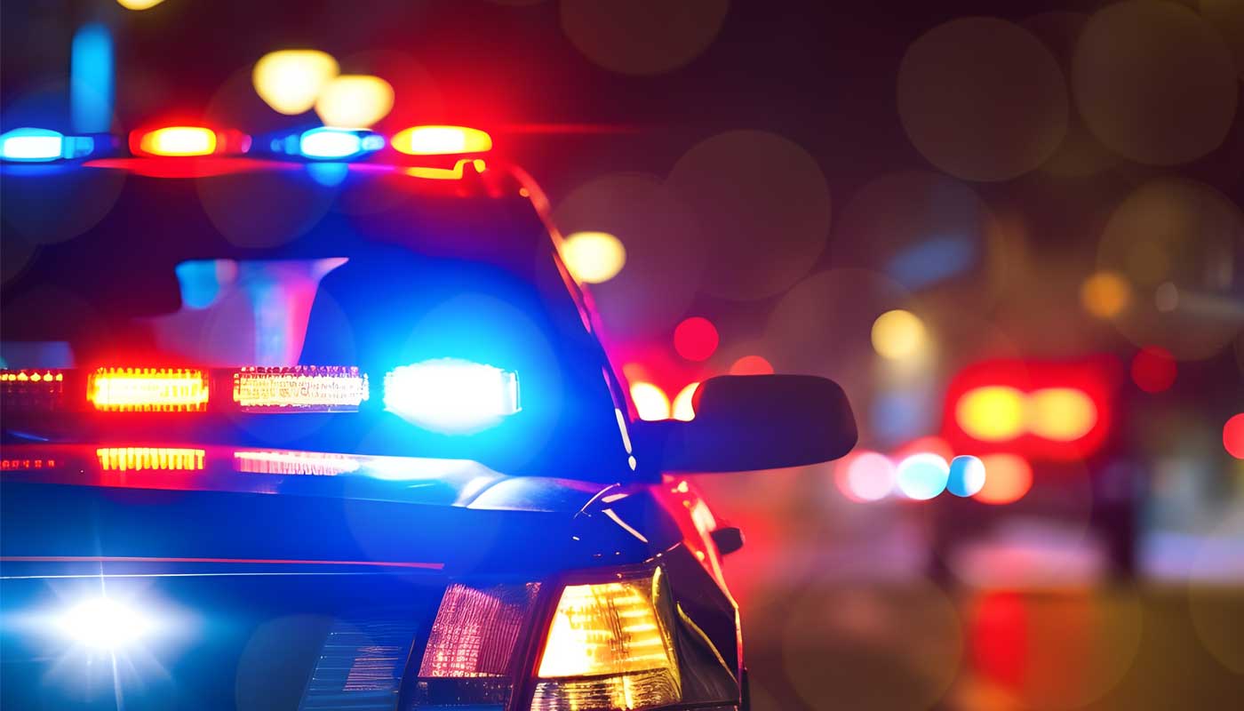 Police car lights