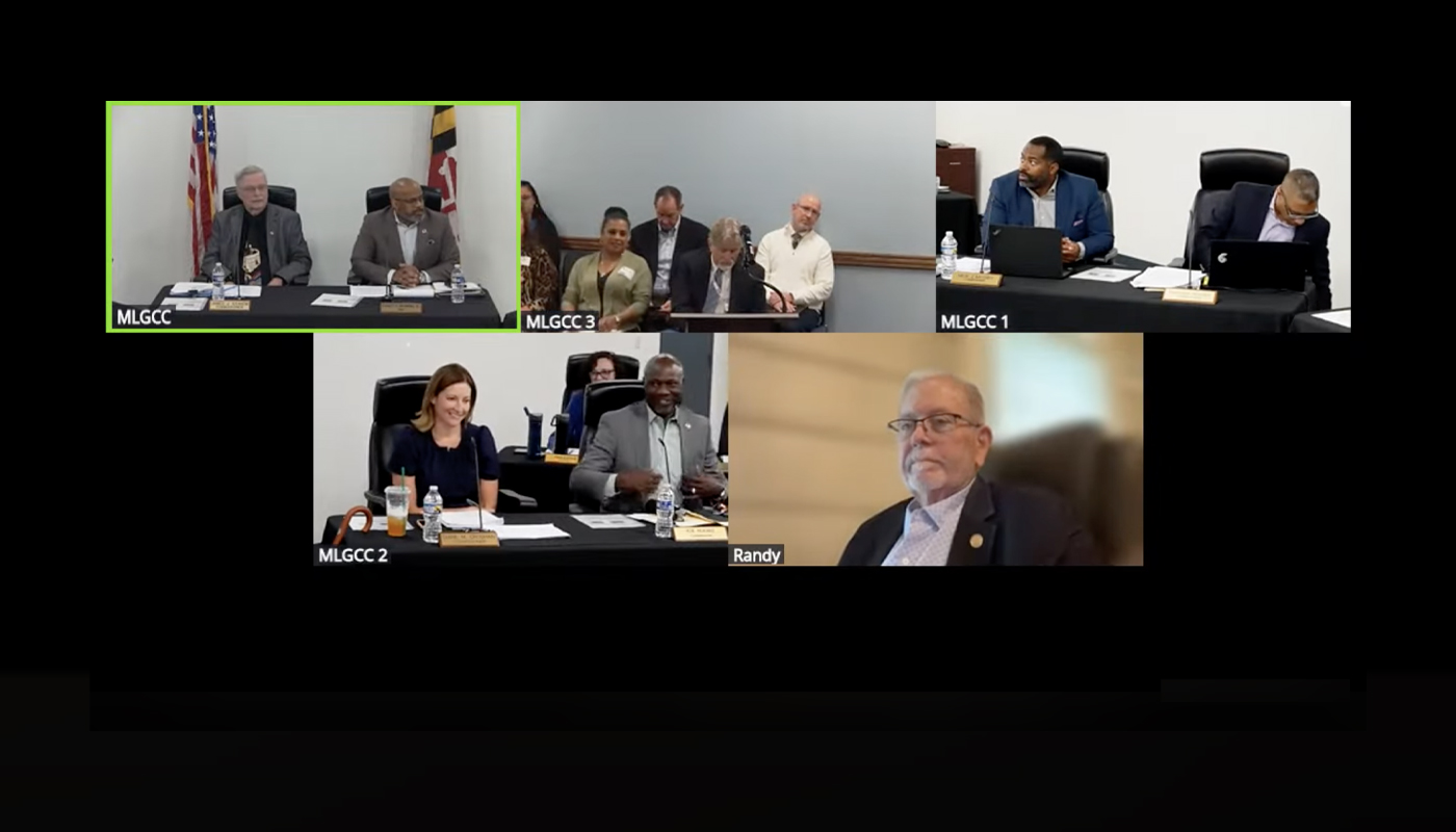 A screen capture from the Maryland Lottery and Gaming Commission Meeting for 9/25/2025.