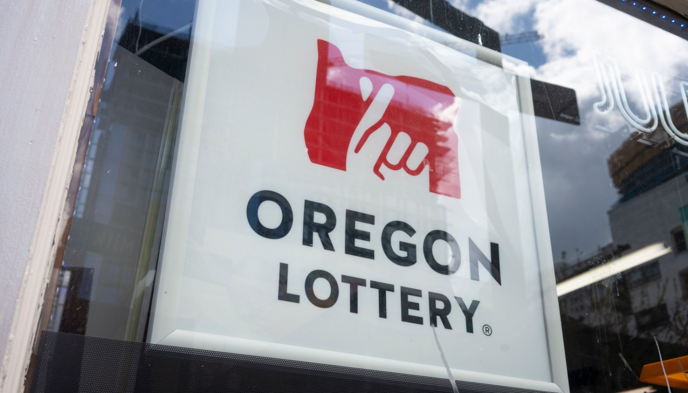 An Oregon Lottery sign.