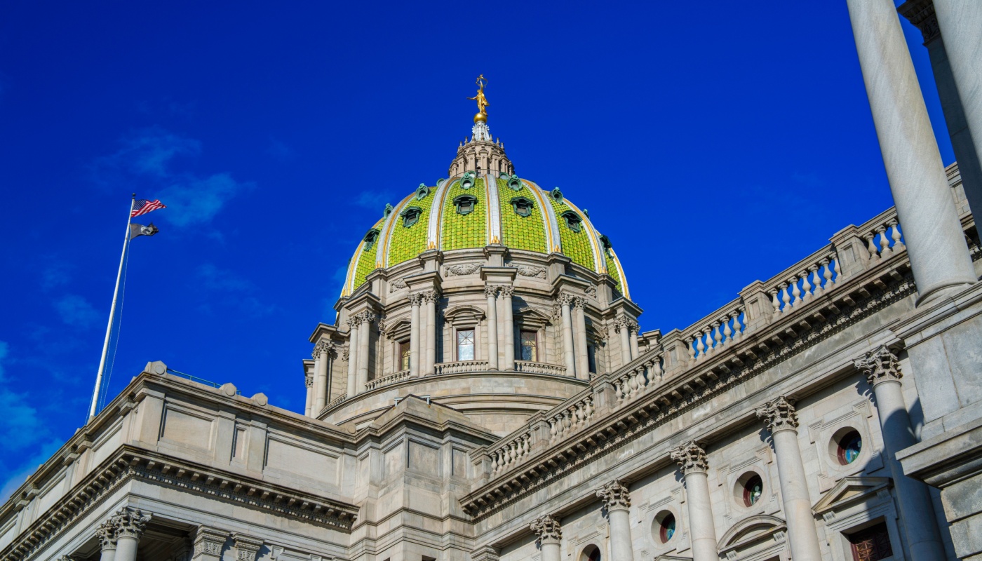 The Pennsylvania Capitol in Harrisburg.