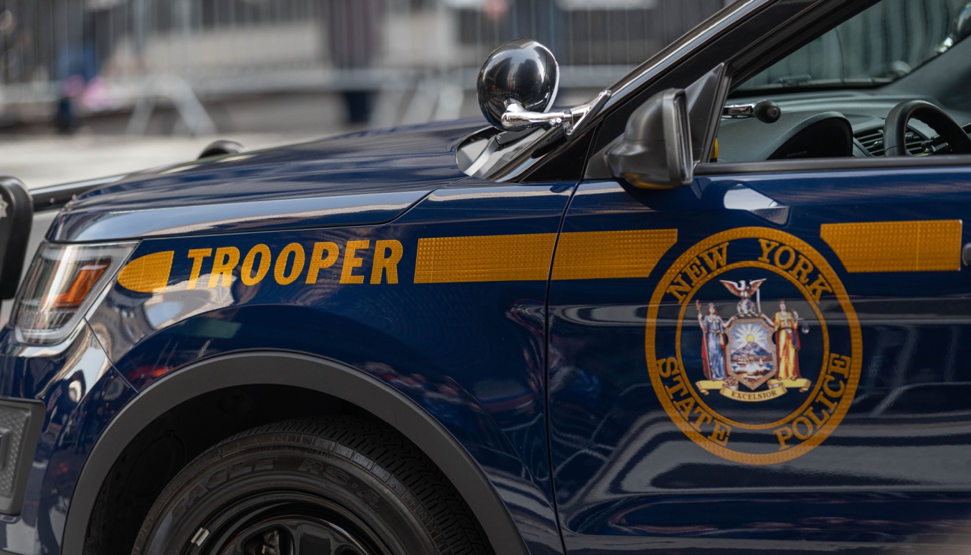 A New York State Police car.
