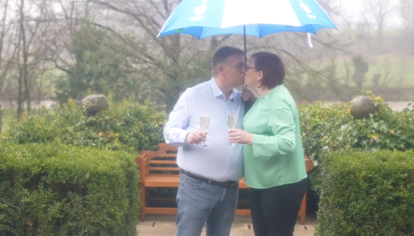 Richard and Debbie Nuttall, after winning a £61 million EuroMillions jackpot while celebrating their 30th wedding anniversary.