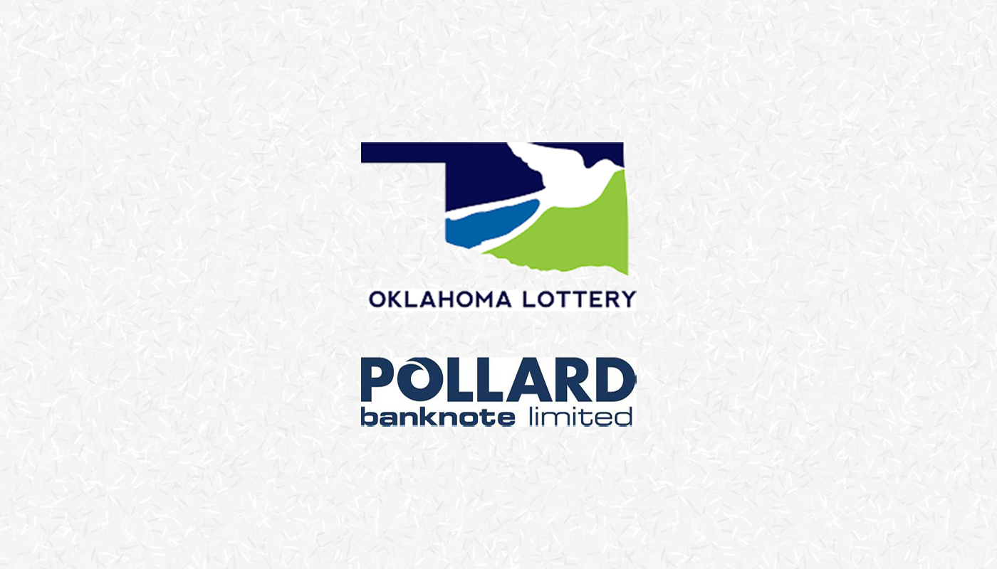 The Oklahoma Lottery and Pollard Banknote logos over a white background.
