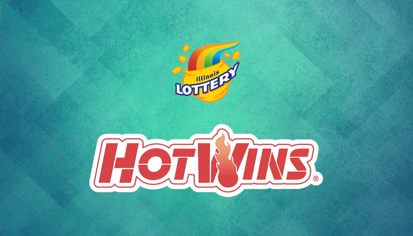 The Illinois Lottery and the HotWins logos over a teal background.