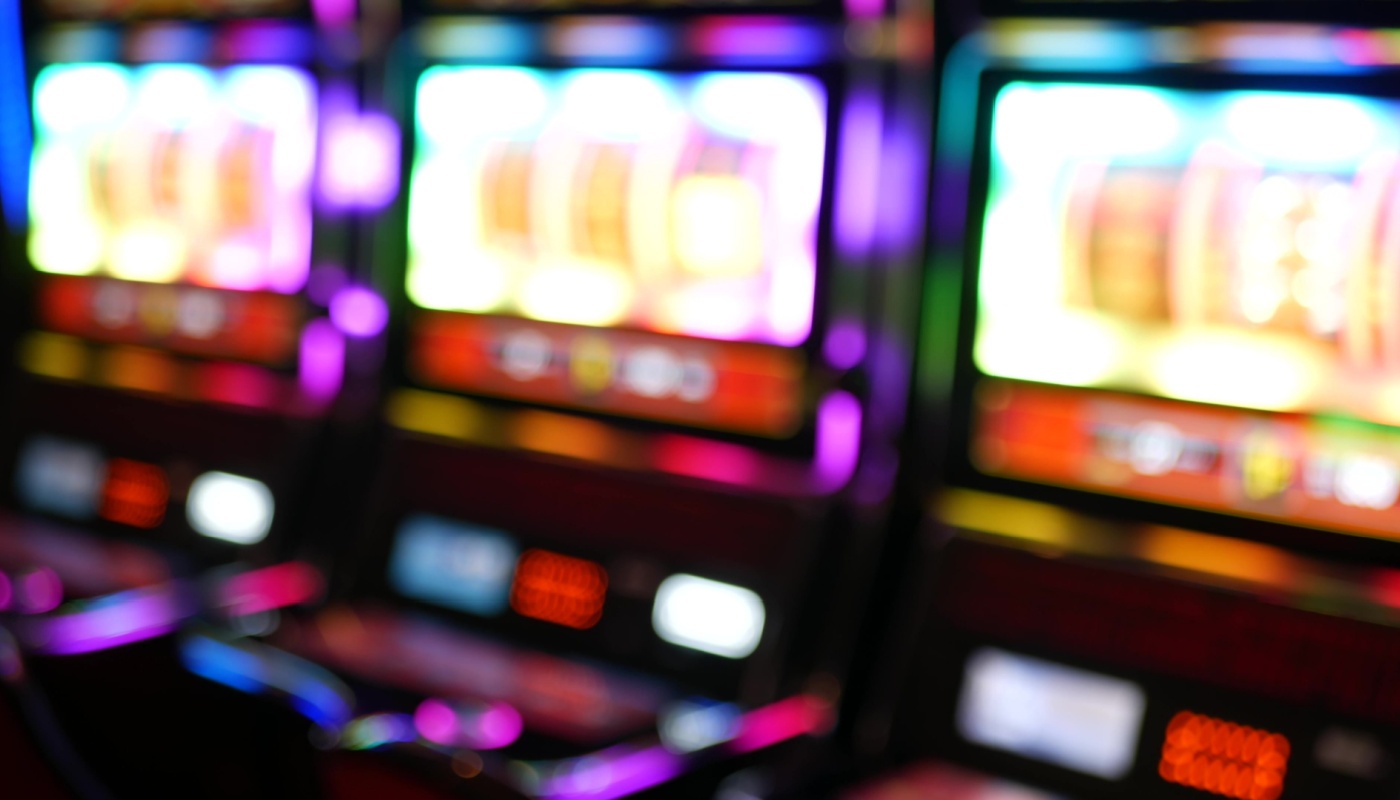 A picture of slot blurry slot machines.