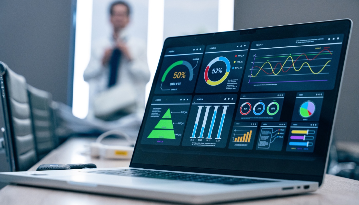 A computer screen showing various data.