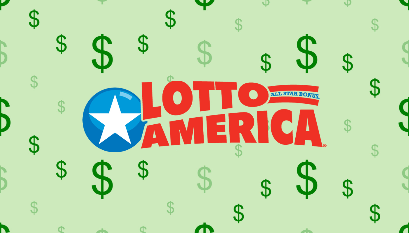 The Lotto America logo over a yellow background with stars.