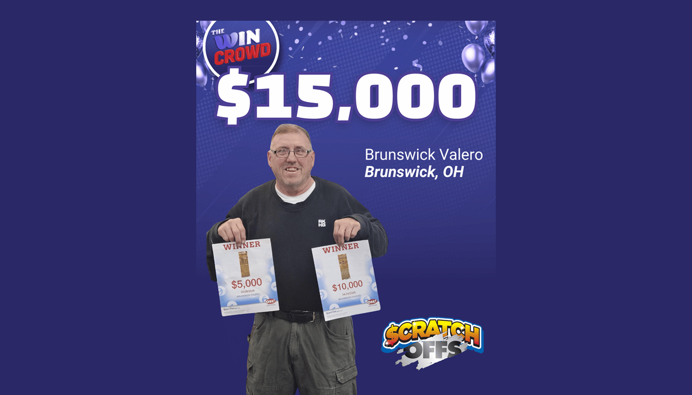 Richard from Brunswick, after claiming his two Ohio Lottery wins.