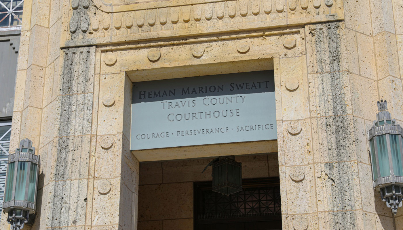 The Travis County Courthouse.