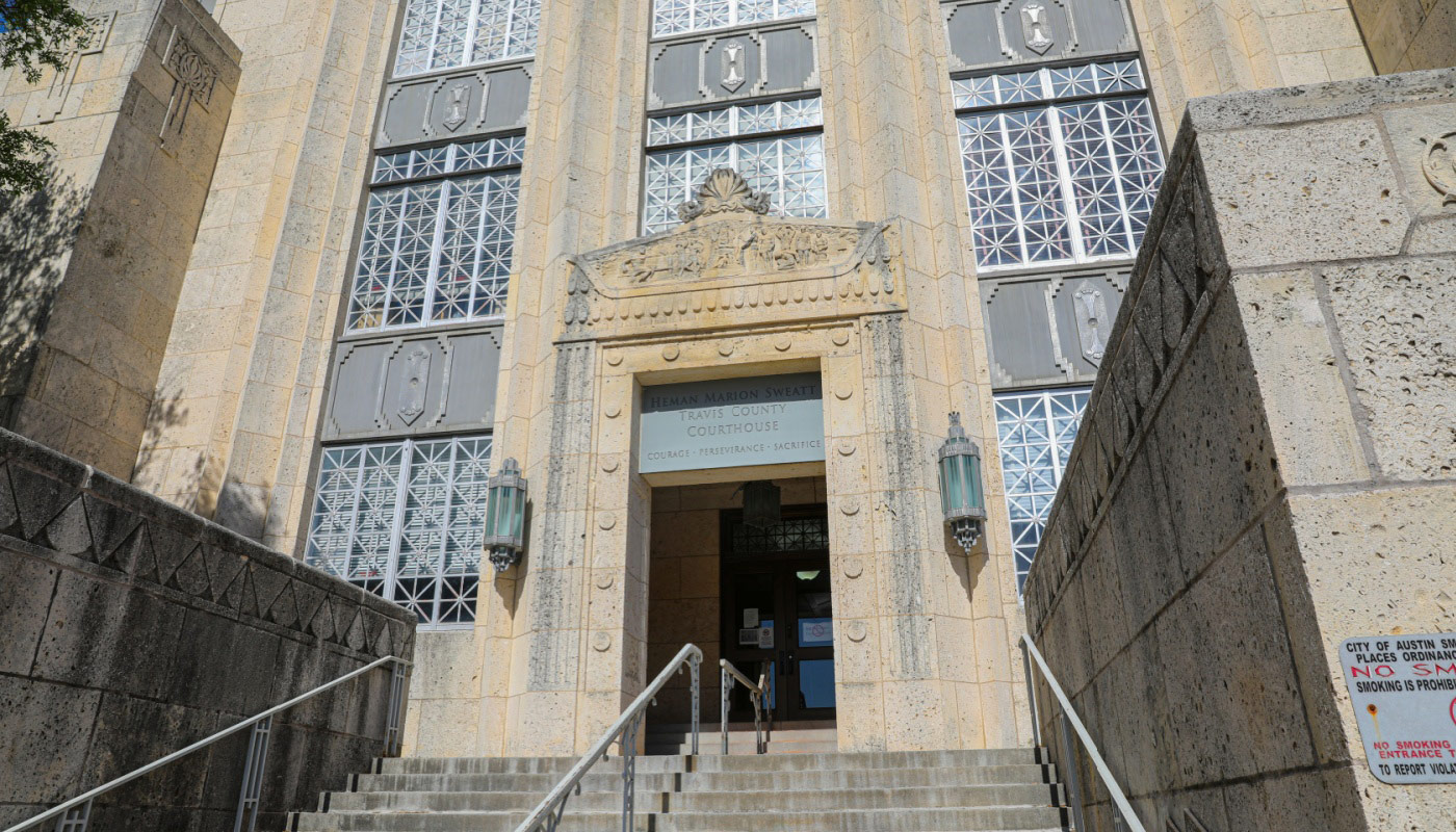 The Travis County Courthouse building.