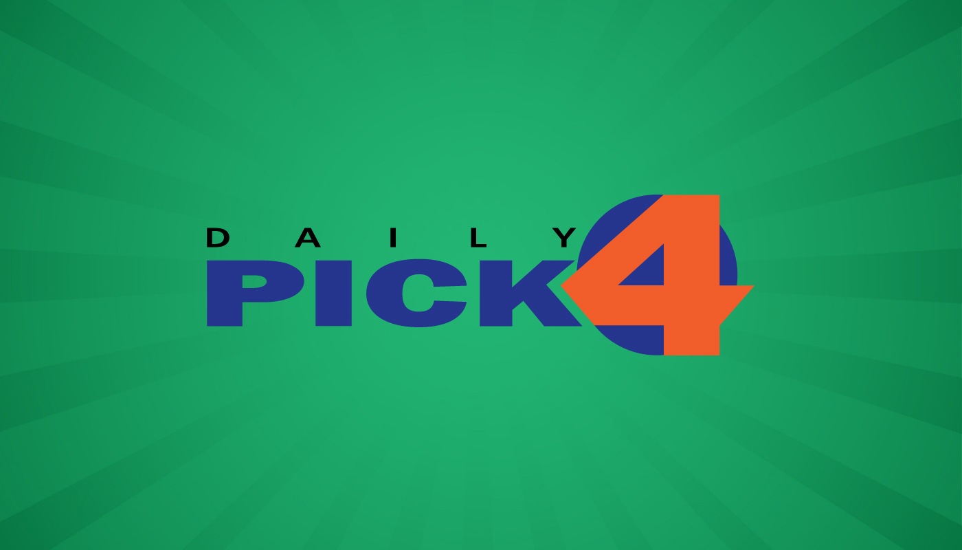The Wisconsin Lottery Pick 4 logo over a green background.