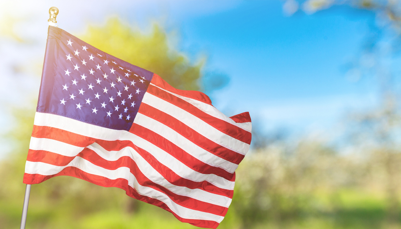 An American flag.