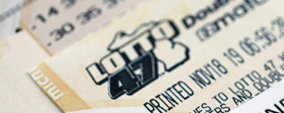 A Michigan Lottery Lotto 47 ticket.