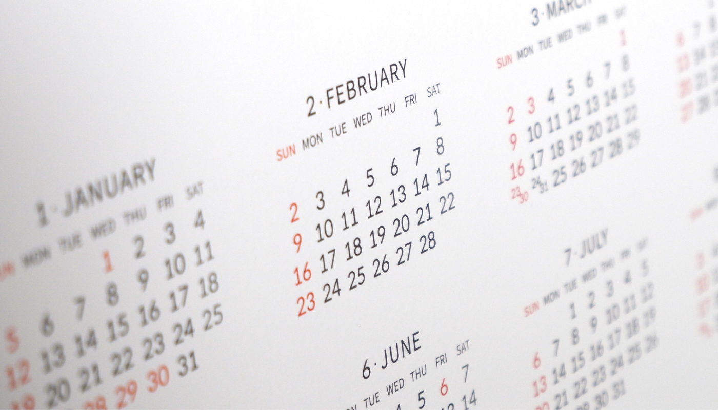A calendar.