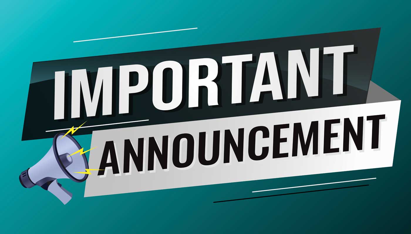 Important announcement banner
