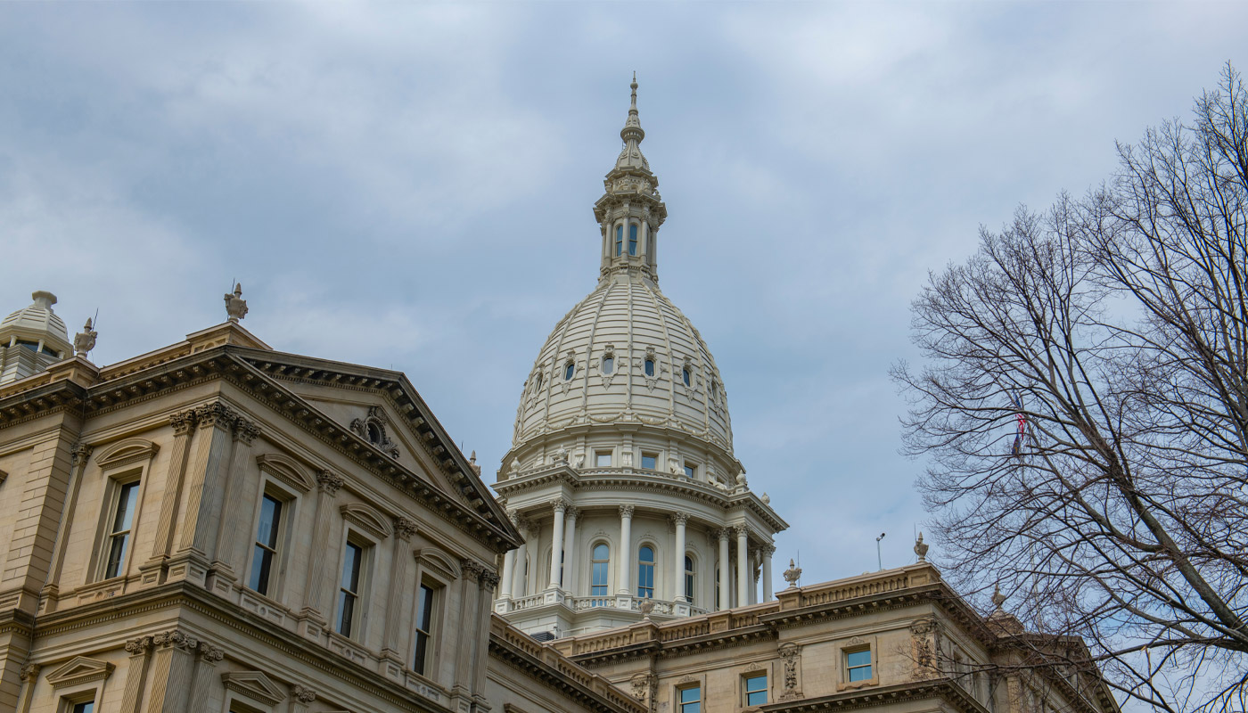 The Michigan State Capitol in Lansing, Michigan.