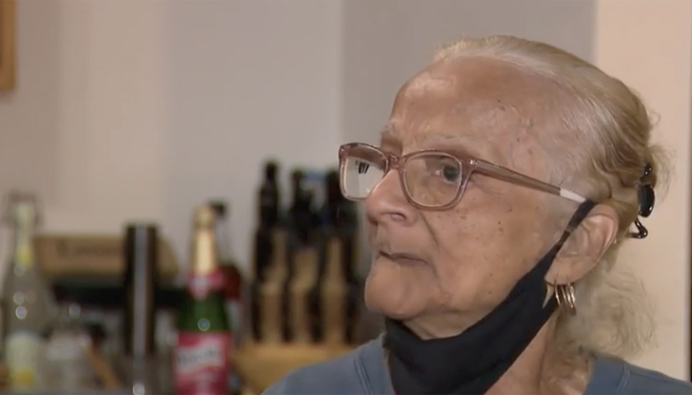 Screen capture of Mildred Simoneriluto's interview with WTAE.
