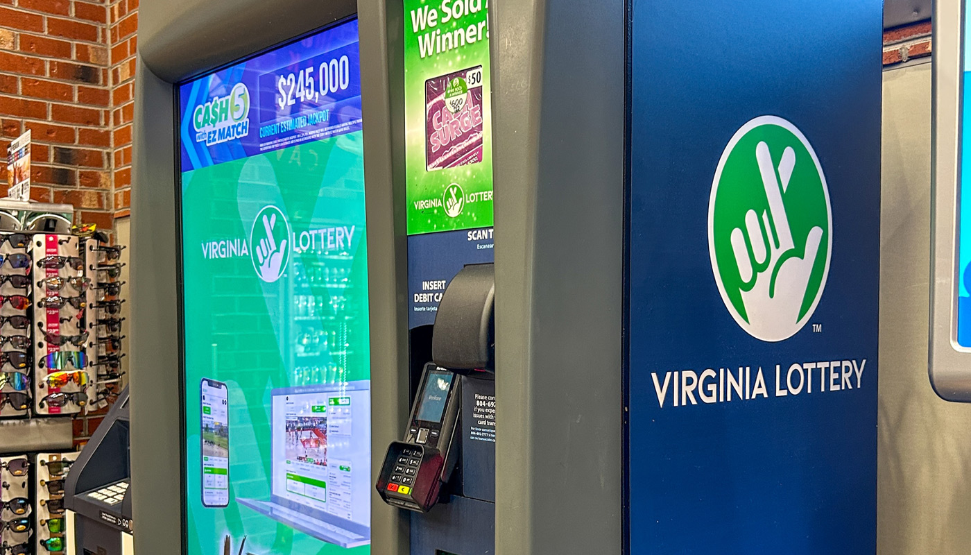 A Virginia Lottery self-service machine.