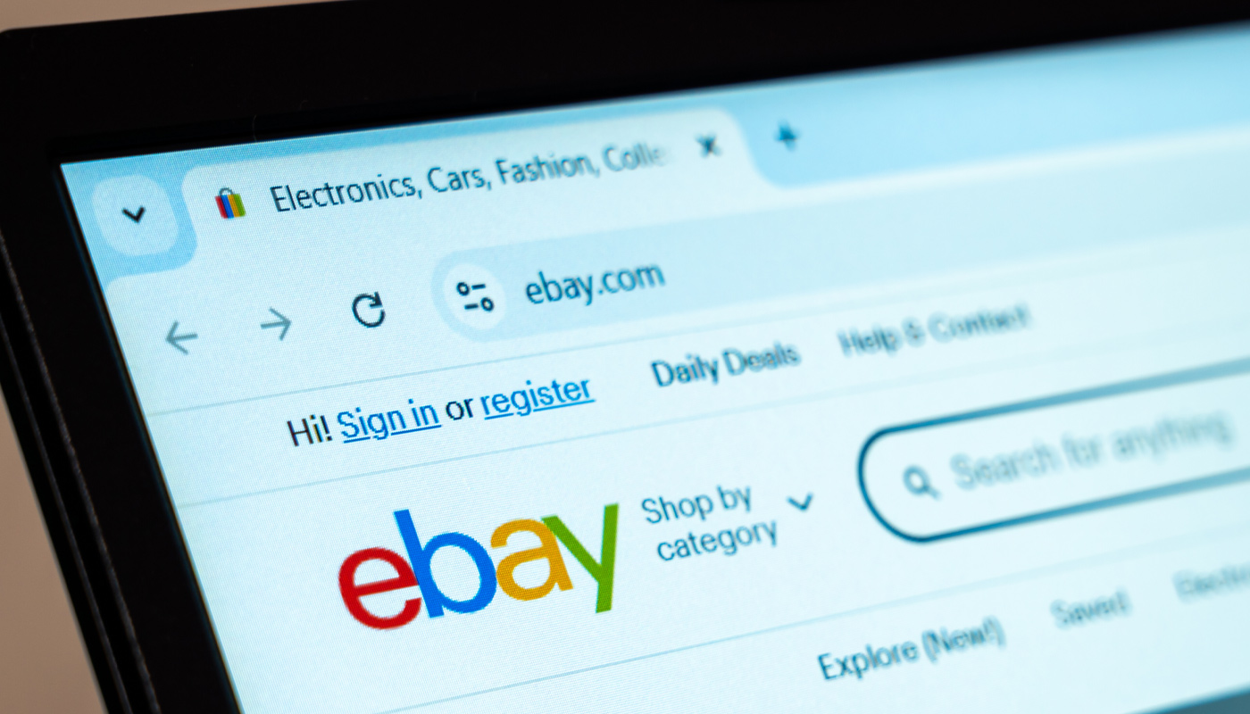 A screen displaying the Ebay website.