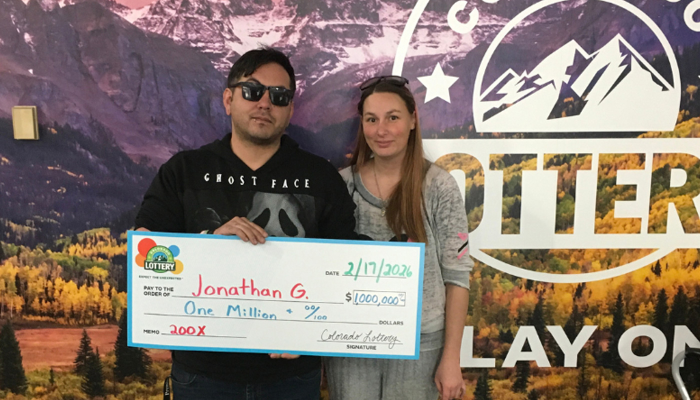 Jonathan G., a $1 million Colorado Lottery winner.