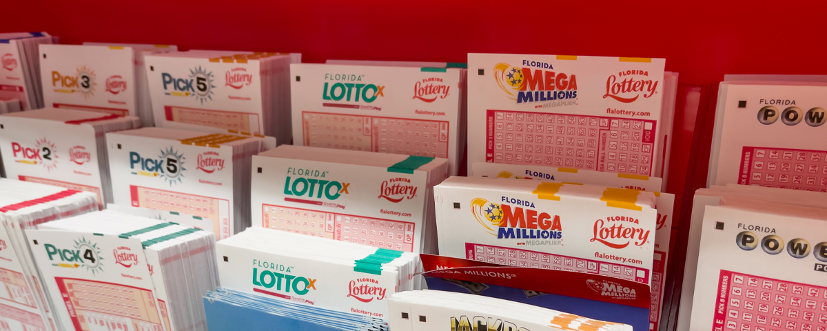 A Florida Lottery display at a local retailer.