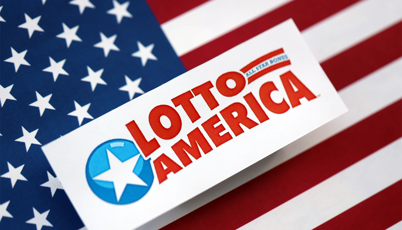 The Lotto America logo over a U.S. flag.