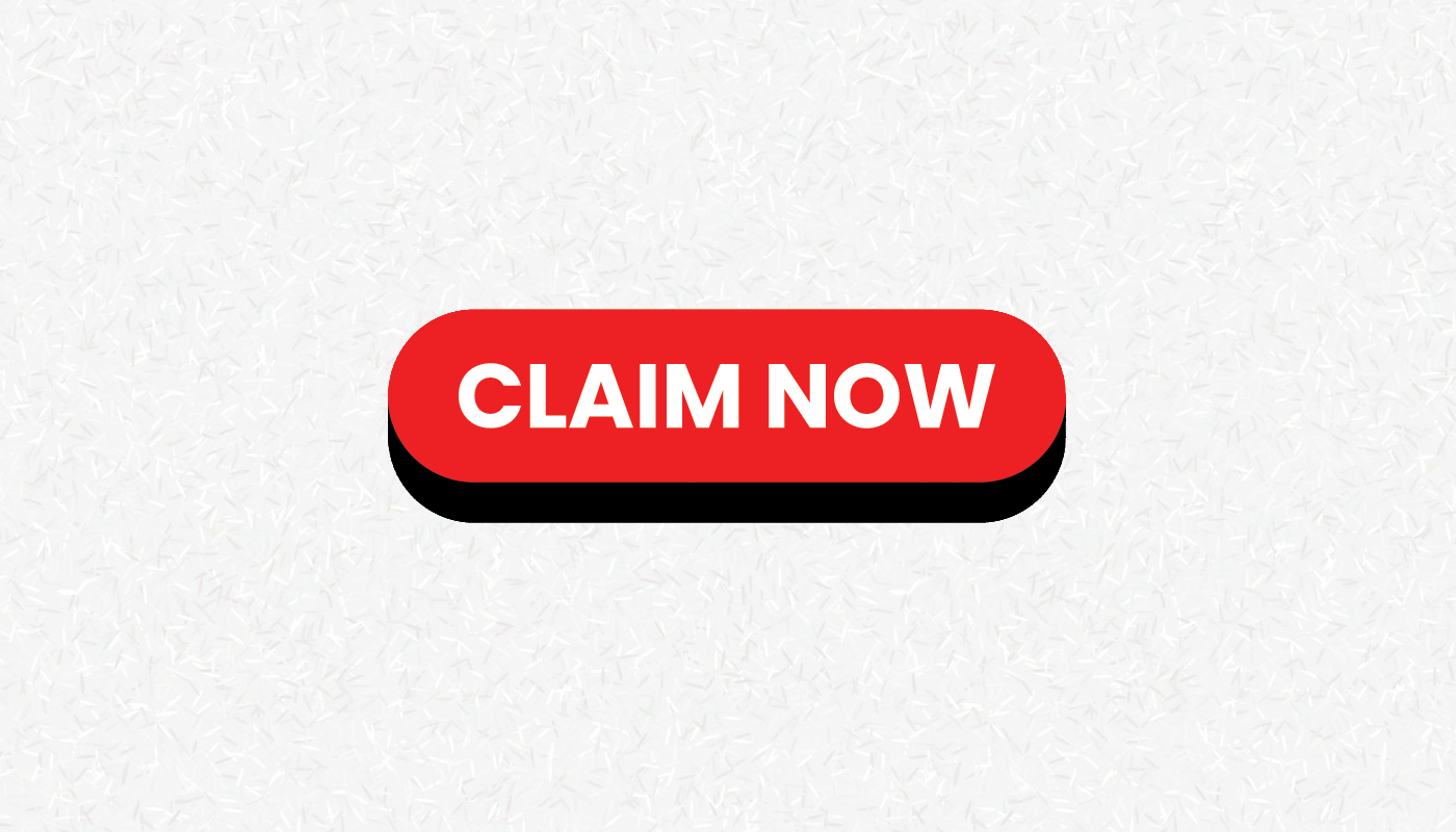A "Claim now" notification over a white background.