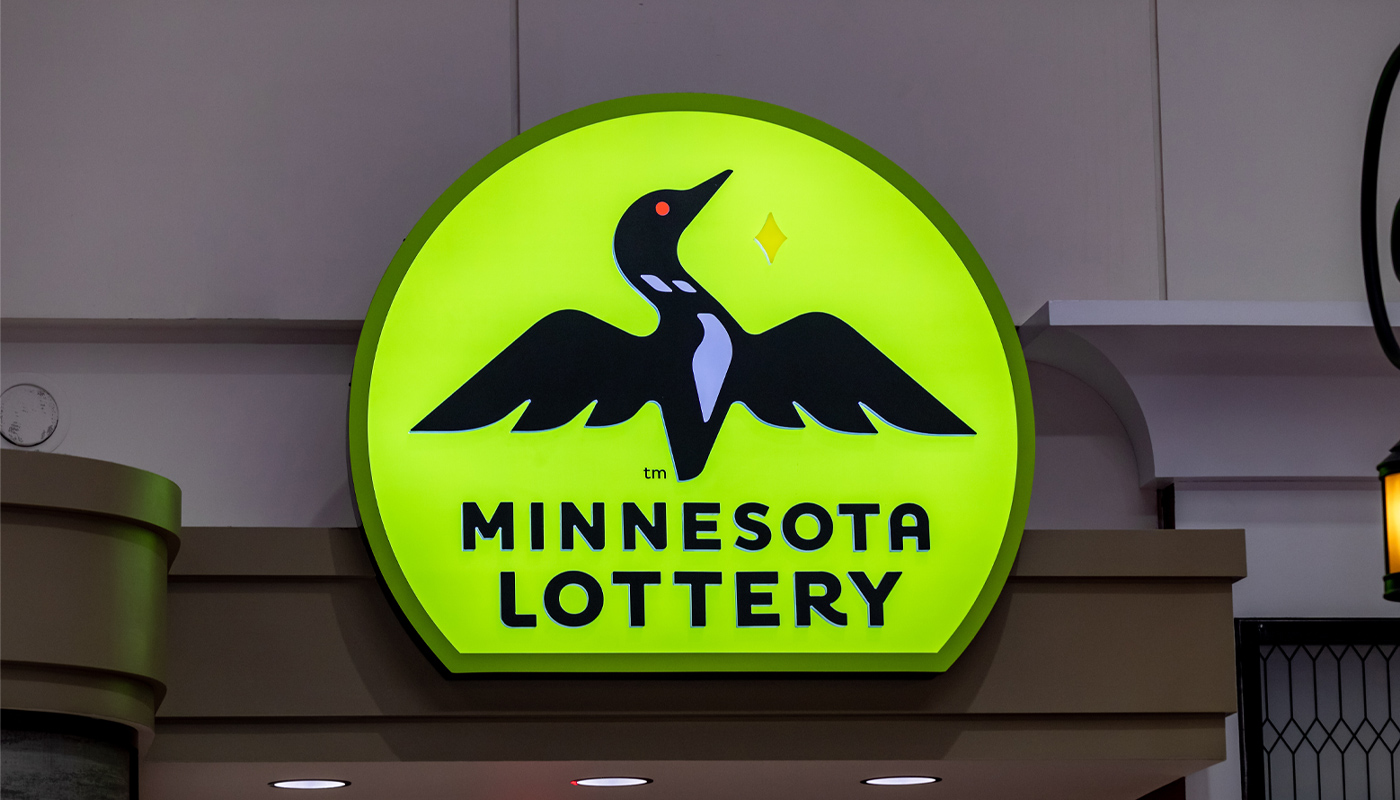 A Minnesota Lottery sign.